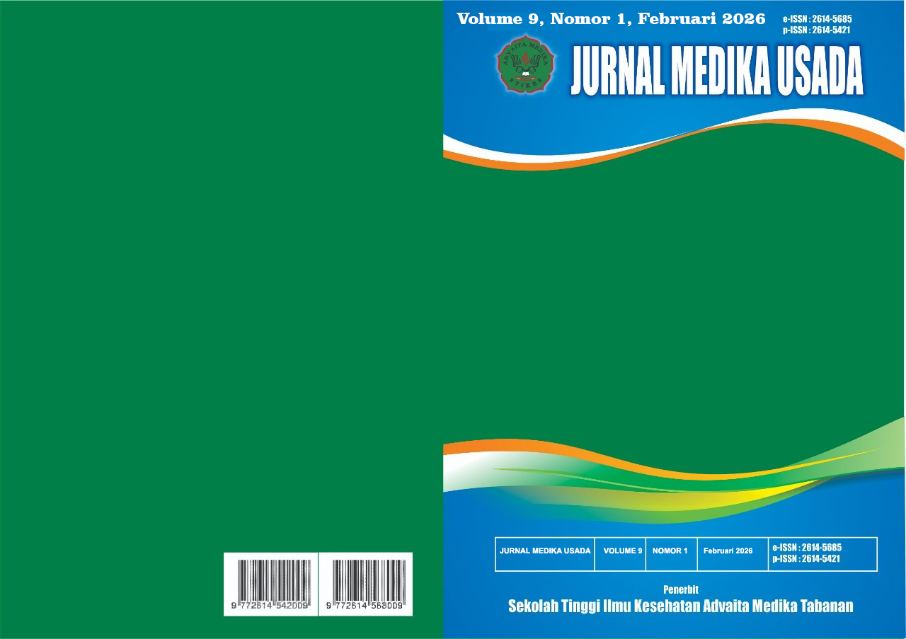 					View Vol. 9 No. 1 (2026): Jurnal Medika USADA
				